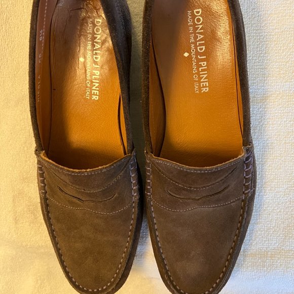 Donald J. Pliner Chocolate Suede Loafer with Wonderful Stitching 9.5 main image 6